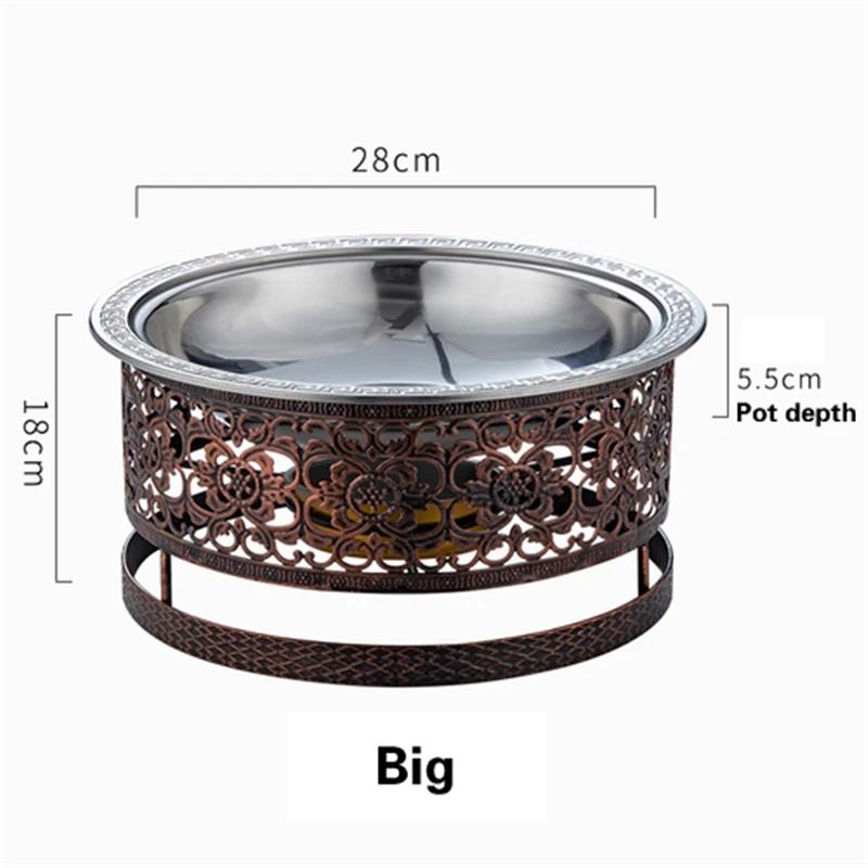 Hotel Dry Pots Solid fuel Stainless steel pot pots and pans Cookware Cooking pot Alcohol heater Commercial small hot pots