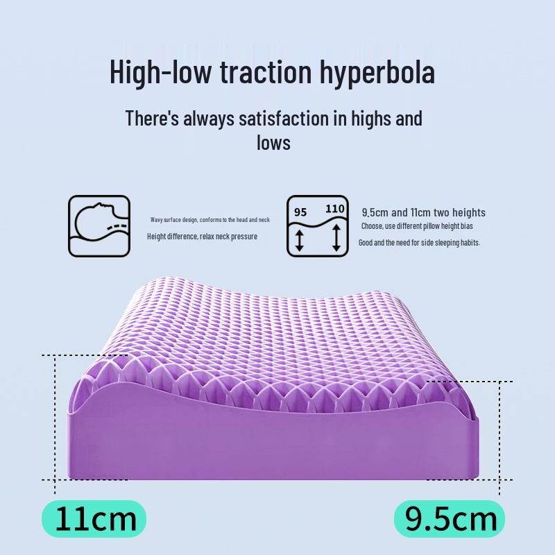Breathable Pectin TPE Neck Support Pillow with Wing Design - No Pressure, Washable Latex for Better Sleep