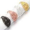 High Quality Copper Bangle Exquisite Flower Filigree Hollow Opening Bracelets For DIY Jewelry Making Bracelet Gifts Accessories