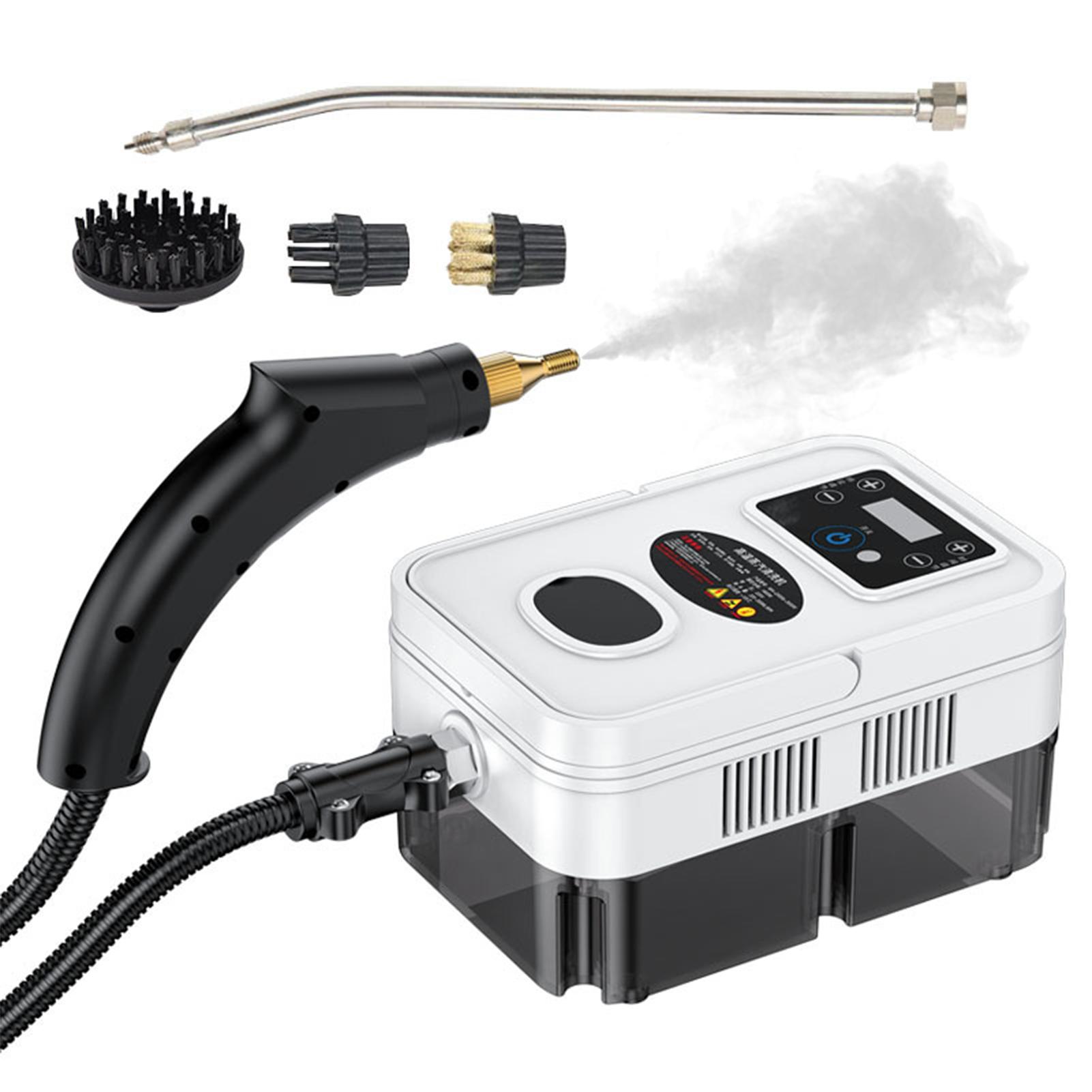 

Ручной многофункциональный пароочиститель с 4 аксессуарами, сенсорным экраном, 6 уровней регулировки, 15 сек. US plug белый