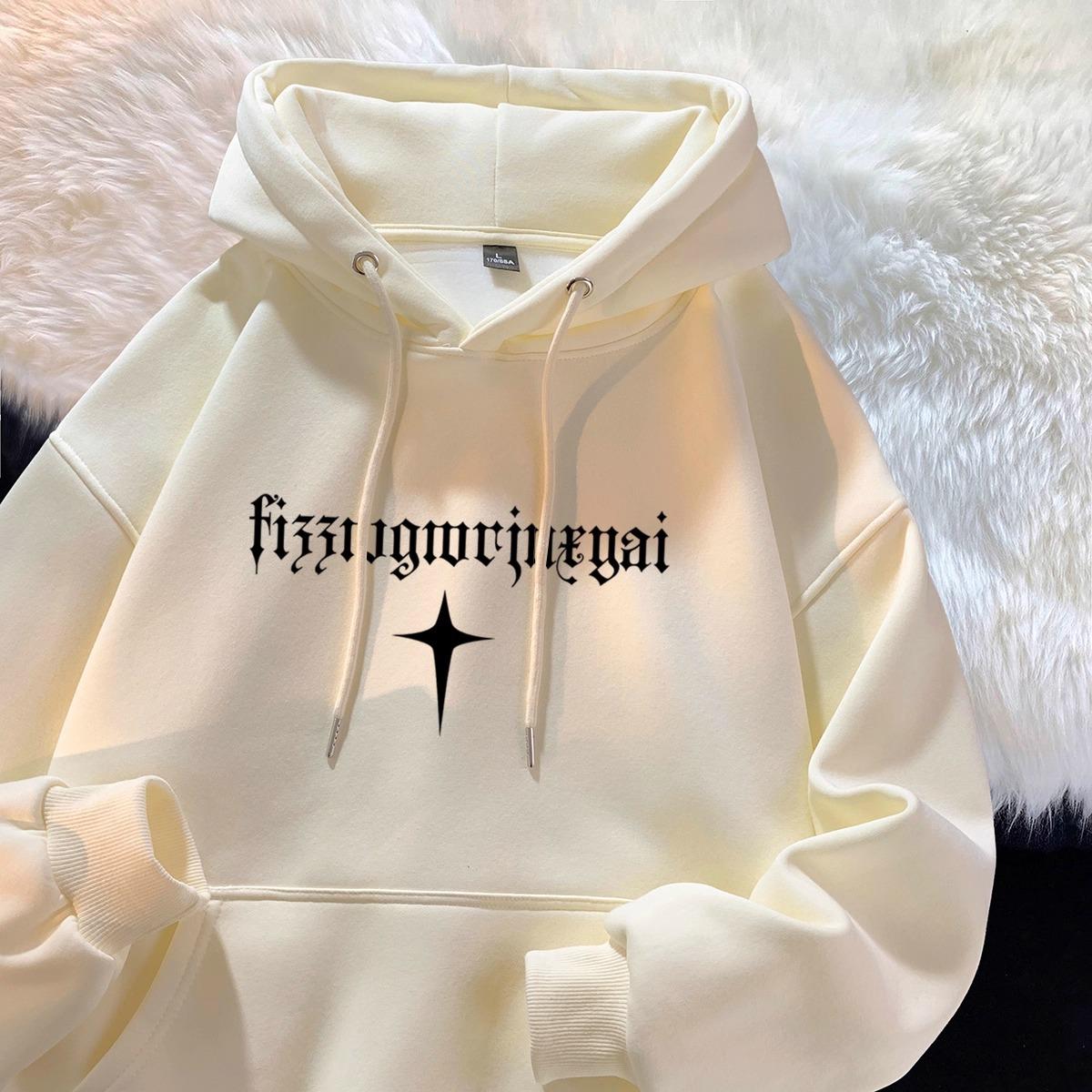 

Men s Trendy American Style Heavyweight Hoodie - Autumn/Winter Velvet Jacket XL (125-135 Jin)
