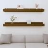 Day and Night - Day and Night Wall Shelves 2 Pcs Honey Brown Pine Wood 110x12x9 Cm