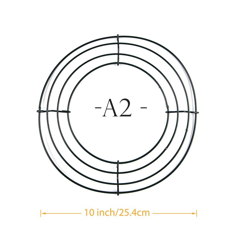 Round Hoop Diy Christmas Wire Wreath Frame Wall Hanging For Wedding Valentines
