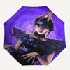 Addams Wednesday Automatic Open/CloseUmbrella-CuteUmbrella with Cute Design, Portable 3-Fold Compact Umbrella for Men & Women, Valentine's Day Mother'