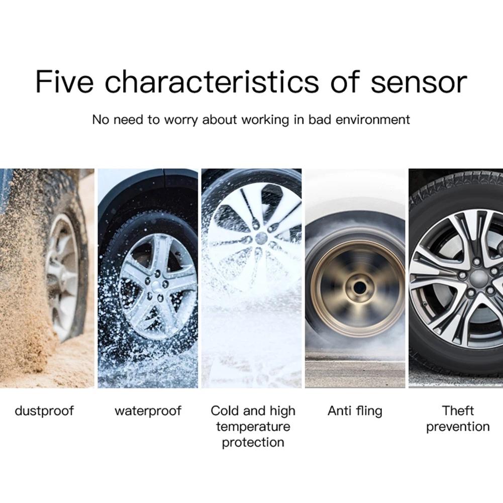 Tire Pressure Sensors Solar Charging Motorcycle TPMS Tire Pressure Tyre Temperature Monitoring Alarm System with 2 Sensors