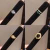 Geometric Zircon Flower Oval Fashion Open Ring For Women