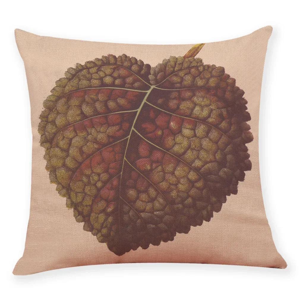 Tropical Plants Pillowcase Big Leaf Pattern Linen Pillowcase Car Living Room Sofa Cushion Cover 45*45Cm