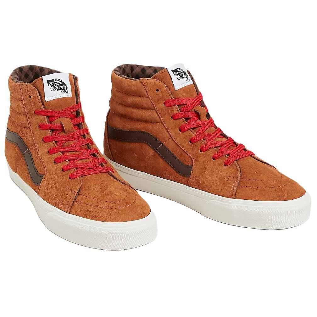 Vans Sk8-Hi Plaid - Glazed Ginger Brown Men Sneakers VN000CMXN1Z