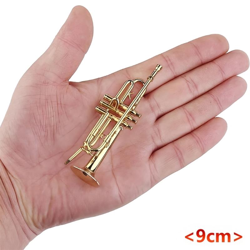 Handcrafted Saxophone Brass Gold Plated Musical Instrument Decoration With Protective Case For Music Lover