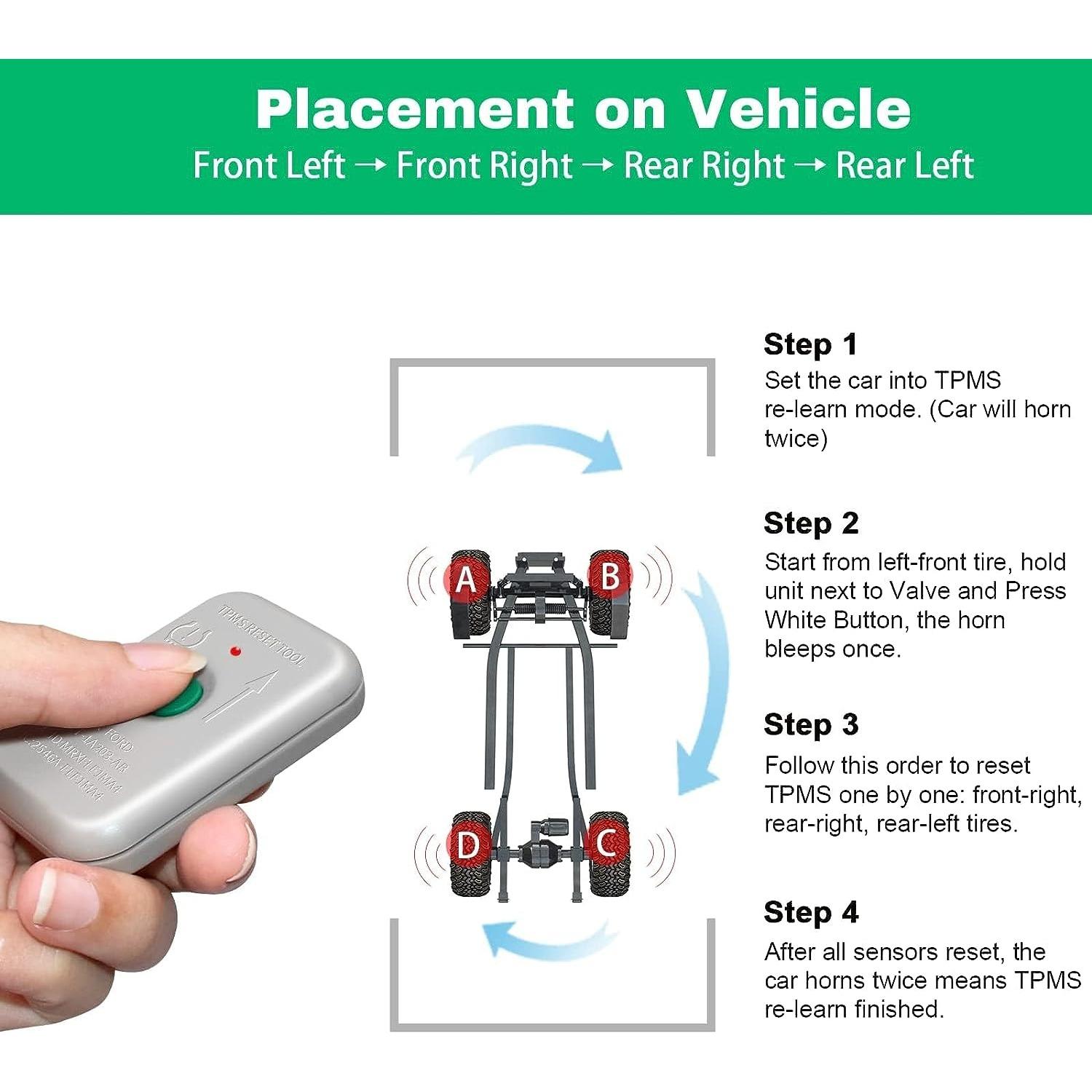 Инструмент сброса датчика TPMS для Ford Инструмент переобучения TPMS Датчик давления — фото 2