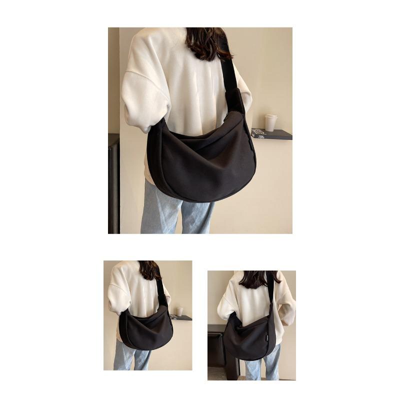 Setki Prostej Modnej Płóciennej Torby Tekstura Duża Pojemność Dojazdowa Niszowy Design Rekreacyjna Na Ramię Crossbody Torba Pierożek