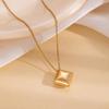 European-American Style 3D Star & Water Drop Oval Stainless Steel Heart Necklace for Women