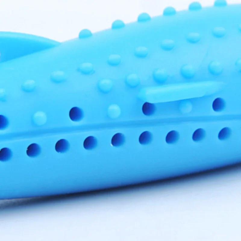 NEW Cat Teeth Brushing Toy Teeth Cleaning Cat Stick Fish-shaped Silicone Toy Chew Resistant Interactive Toys Catnip Pet Supplies