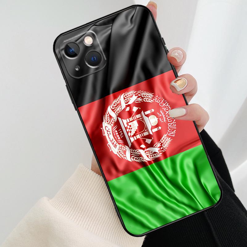 Flag of Afghanistan Phone Case For iPhone 17 Pro Max 14 13 12 11 15 16 Pro Max mini 15 16 Plus 16e 17 Air Cover