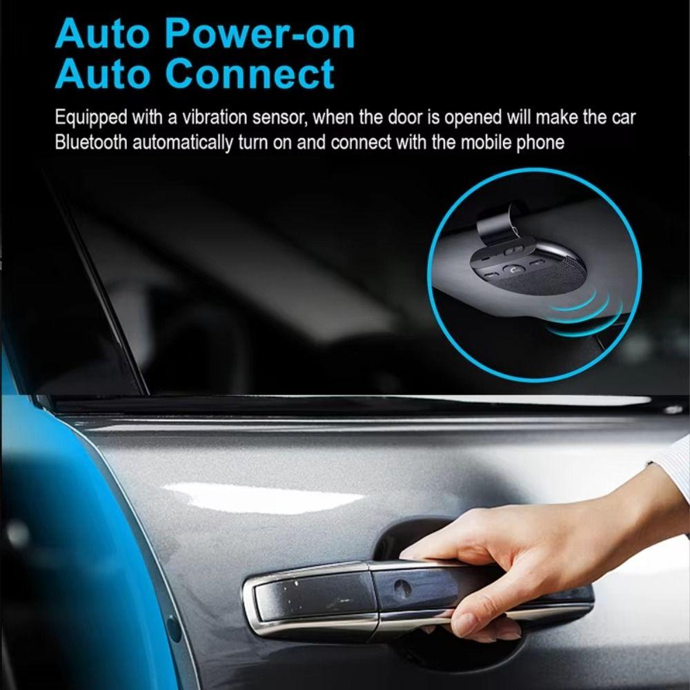 Bluetooth 5.0 Bluetooth Speakerphone High Definition Voice Wireless Car Speaker  Vehicle Use