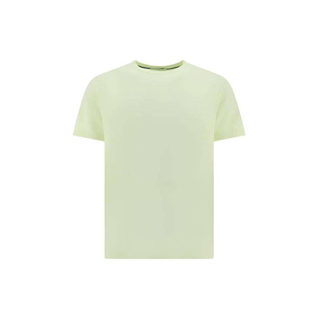 STONE ISLAND Ss23 Koszulka z nadrukiem kompasu i logo, z okrągłym dekoltem, z krótkim rękawem, męskie, zielono-żółta 78152NS89-V0052