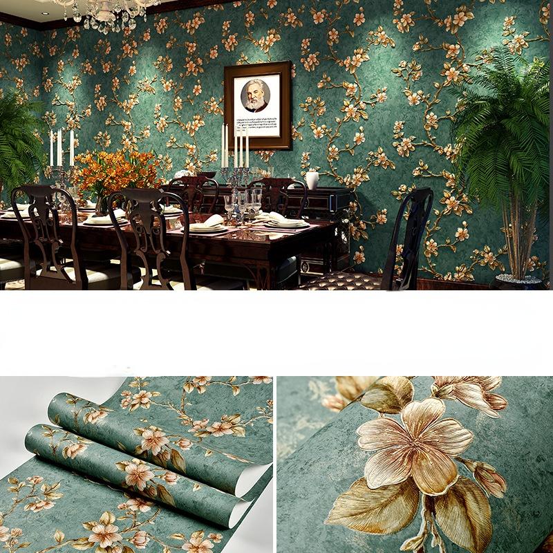 3D Embossed Floral Self Adhesive Wallpaper Flower Contact Paper Home Decor Bedroom Living Room Kids Room Wall Paper Papel Pared
