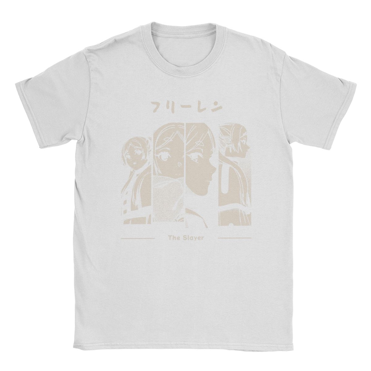 

Хіпстер Frieren The Slayer футболка для чоловіків Crewneck чистої бавовни футболка аніме короткий рукав трійники плюс розмір одягу L білий