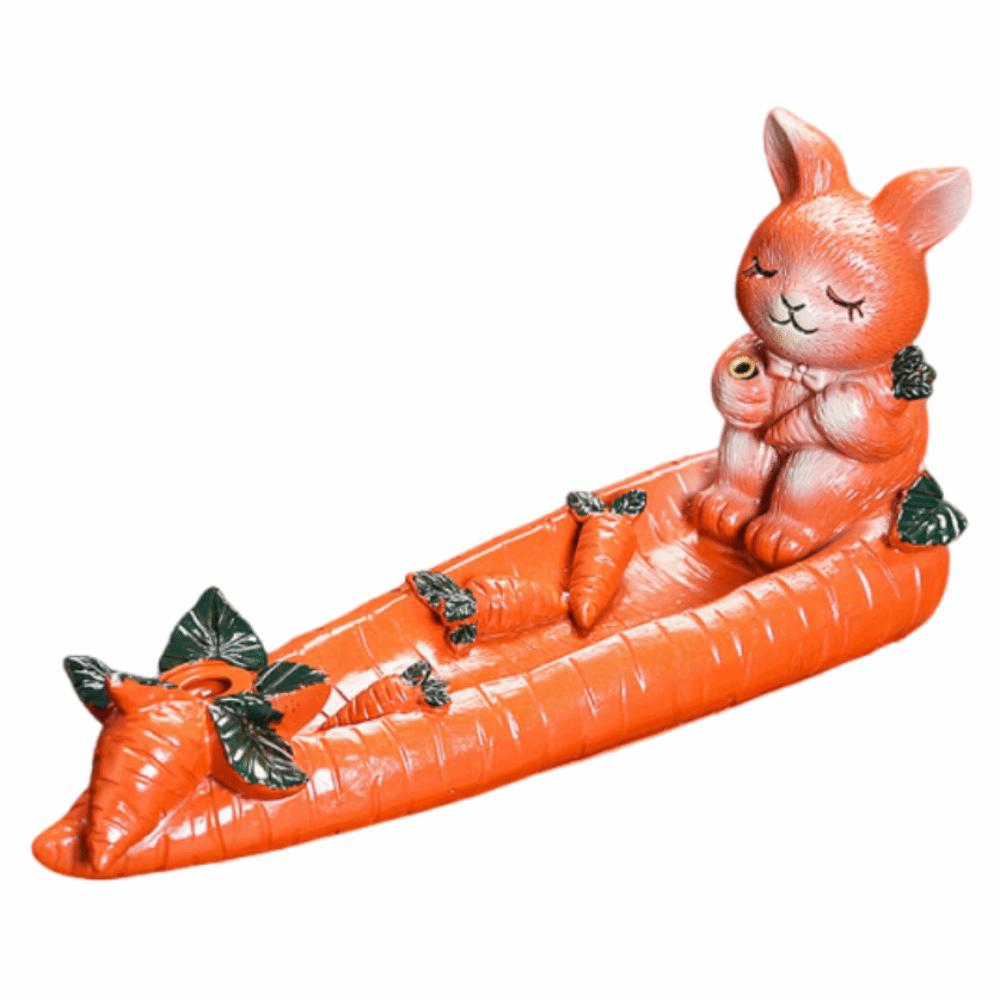 

Traditional Resin Rabbit Incense Burner Creative Aromatherapy Base Yoga Studios 6x19.5x9cm