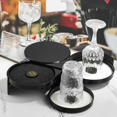 3 Tier Bar Glass Rimmer Salt And Sugar Rimmer Seasoning Box Cocktail Ingredient Separator Bartender Tool for Margaritas