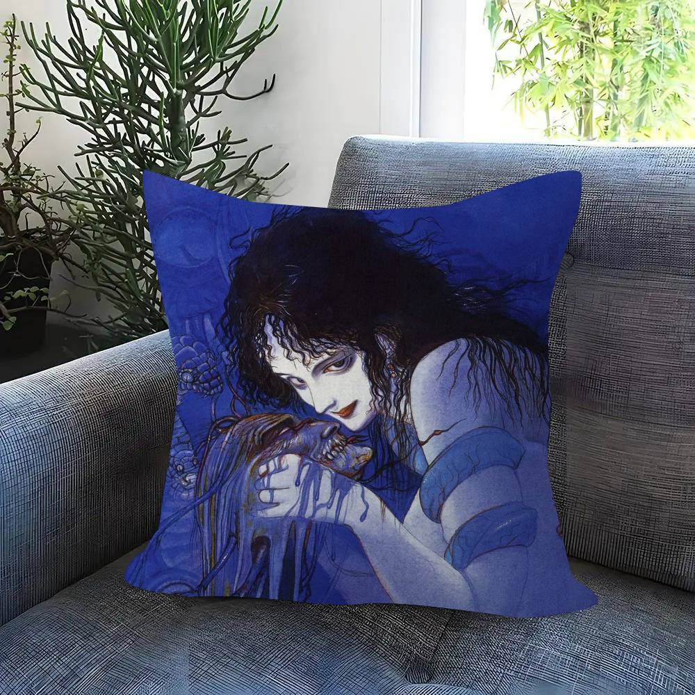 Painting Y-Yoshitaka Amano Art Cushion Cover 30X50 Polyester Sofa Cushions Decorative Throw Pillows Home Decoration Pillowcover