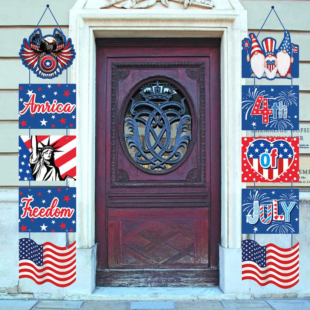 Independence Day Door Curtain American Freedom Day Door Curtain Pendant Holiday Outdoor Party Party Decoration Couplet