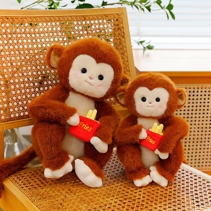 Plush Toys Monkey French Fries Golden Monkey Cartoon Animals Fill Doll Gift Toy