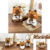 Charming Capybara Stuffed Animal Keychain Cute And Fluffy Plush Doll For Kids