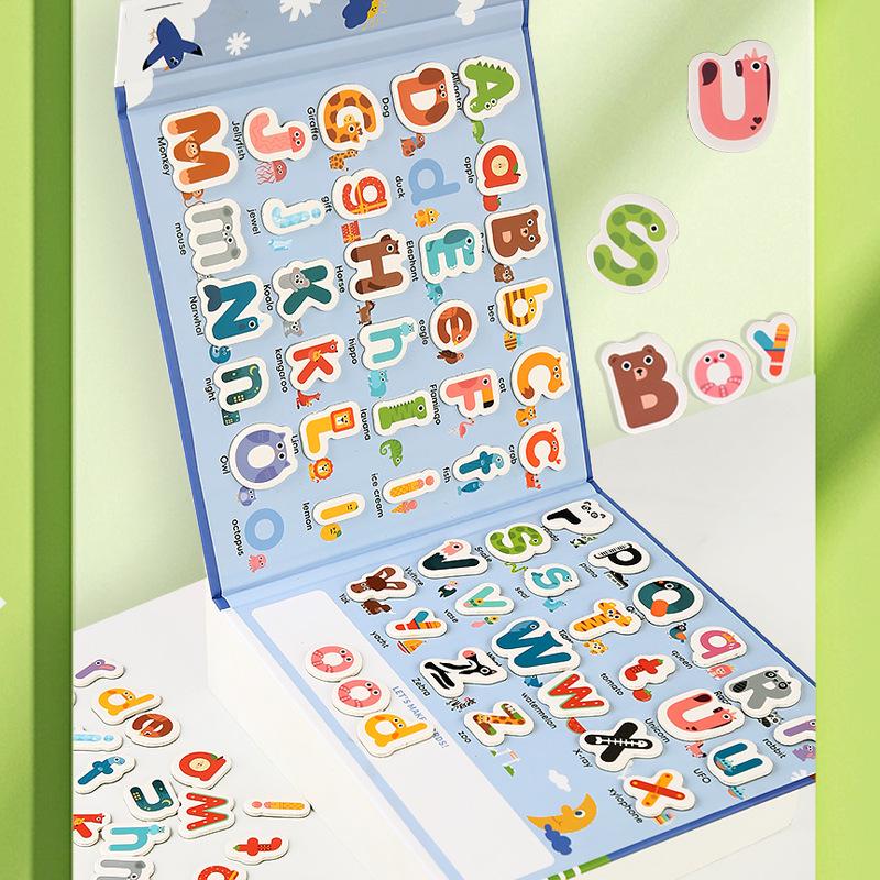 Magnetic Educational Puzzle Book: Baby's First English Words - Certified Safe