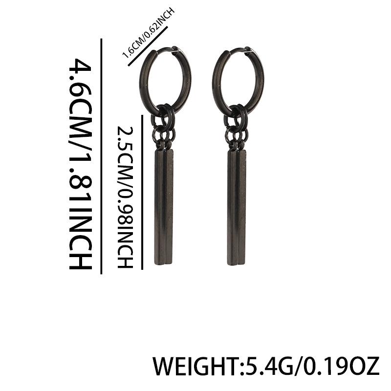 Men's Trendy High-End Simple Design Stud Earrings & Zoro Ear Hoops