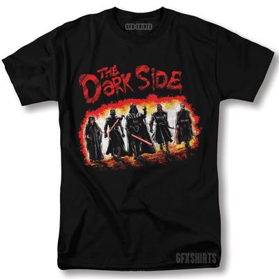 Koszula Unisex Bawełna Oversize Duży Rozmiar Koszulka The Dark Side Gwiezdne Wojny Darth Vader Wojownicy Filmowy Design Graficzny Koszulka