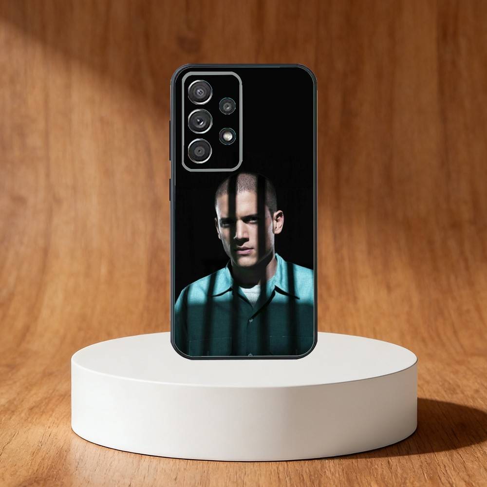 Movie P-Prison B-Break Phone Case For Samsung S25,S24,S21,S22,S23,S30,Ultra,S20,Plus,Fe,Note,10,9,5G Black Cover