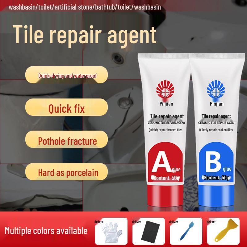 Quick-Dry Tile & Grout Repair Paste for Marble, Ceramic, and Sink Pits