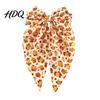 Autumn Hair Accessories with Ribbon Fall Pumpkin Maple Leaf Bows for Women Girls Pinecone Clips Large Bowknot Elegant Retro Pastoral Style