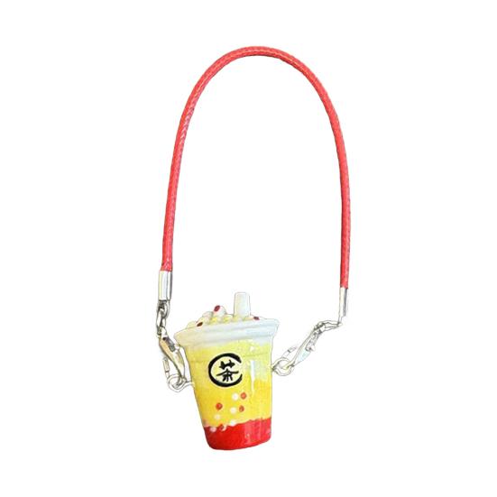 Miniature Bubble Tea Cup Hair Clip Accessory DIY Creamy Epoxy Doll Jewelry Attachment Decorative Component Pendant