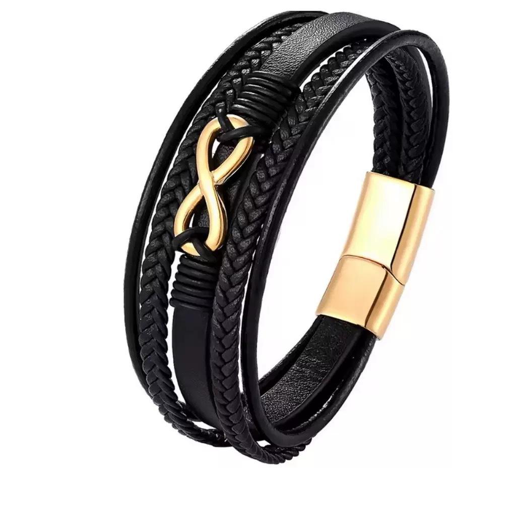 Многослойный плетеный кожаный шнур кожаный браслет неограниченный 8 символов премиальное ощущение плетеный ретро браслет магнитный