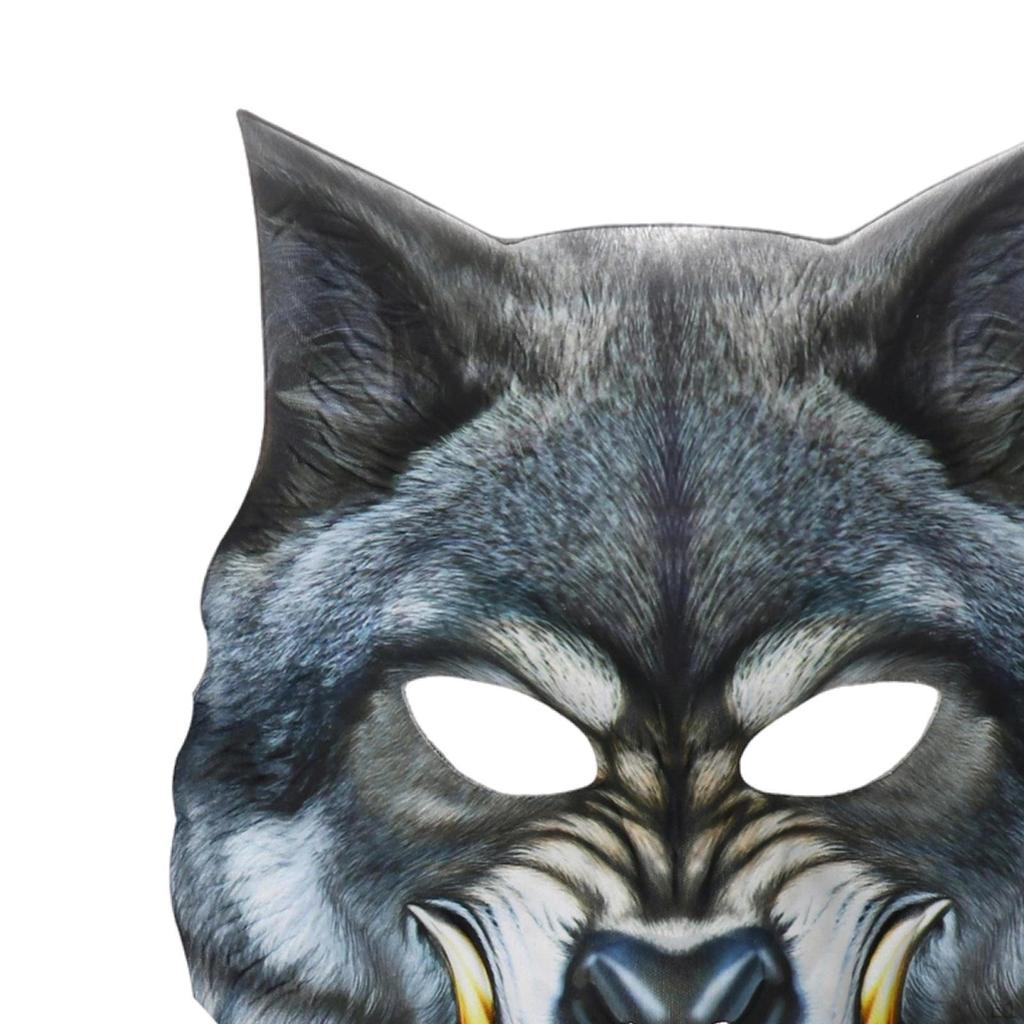 Wolf Head Cosplay Mask, Lightweight Fantasy Scary Animal Mask for Party, Halloween, Festival