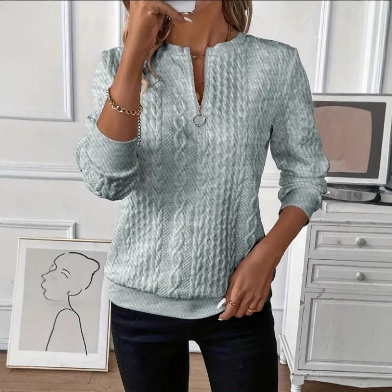 Cross-Border Hot Sale Women's Pullover Sweatshirt Four-in-One Quilted Casual Sweatshirt Zipper Sweatshirt
