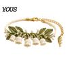 Handmade Accessory DIY Kit Crochet Bracelet Kit, Flower Craft Set with Beads, Yarn And Beads Floral Making for Beginners, Gift Beginners