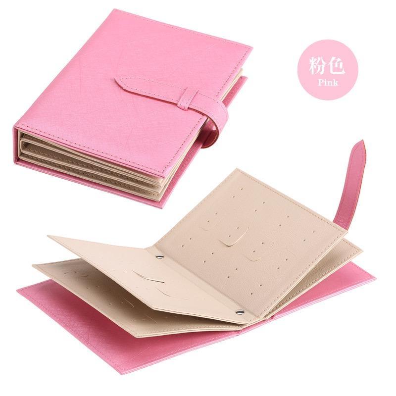Stud Earrings Collection Book PU Leather Earring Storage Box Jewelry Display Holder Jewellery Organizer