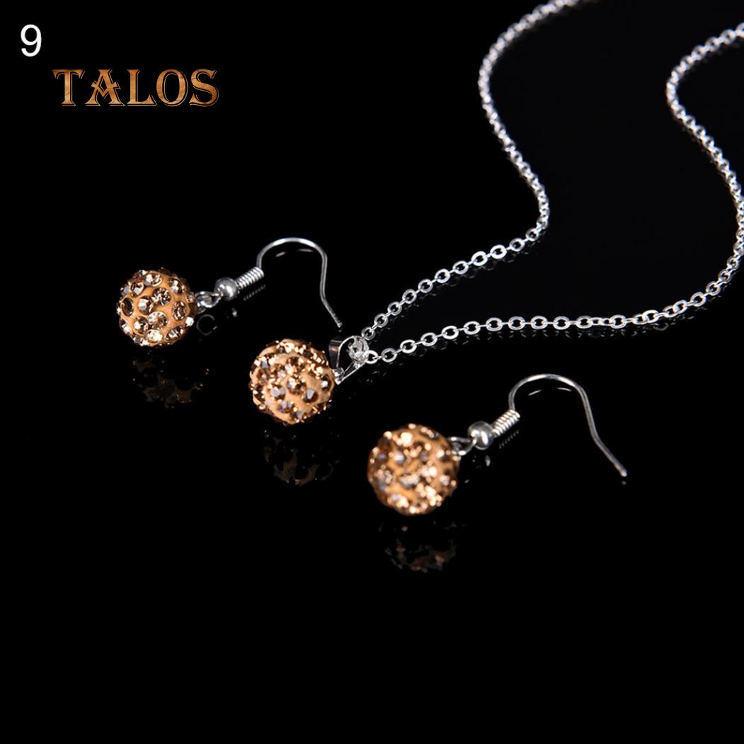 

Гачок, сережка, банкет, намисто зі стразами, кулон, набір вечірніх прикрас для краси дівчат one size жовтий