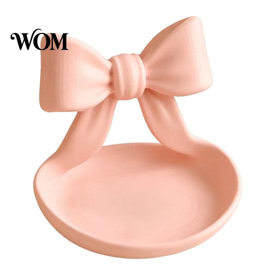 Elegant Jewelry Dish 3D Printed Bow Organizer Tray, Decorative Ribbon Ring Holder for Beauty Accessory Rings Earrings Necklace, Vanity Storage