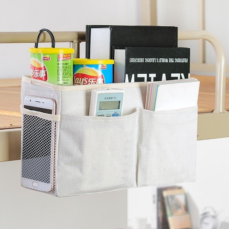 Nuovo cestello portaoggetti da appendere organizer per letto, supporto per libri a distanza, per dormitorio, con gancio B