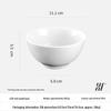 Changqi White Ceramic 5-inch Bowls, Set of 2