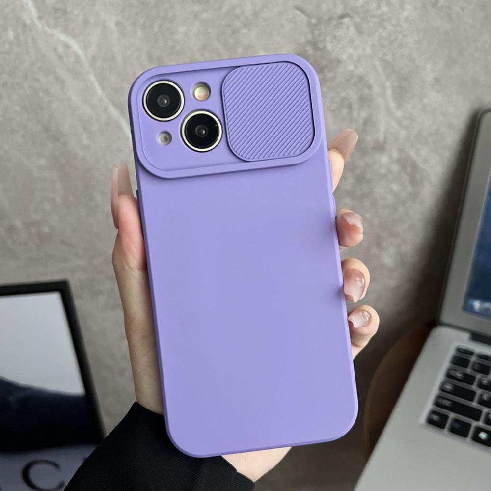 Shockproof Liquid Silicone Soft Phone Case For iPhone 17 15 13 12 16 14 Pro Max XS X XR 7 8 Plus SE3 Slide Camera Matte Cover
