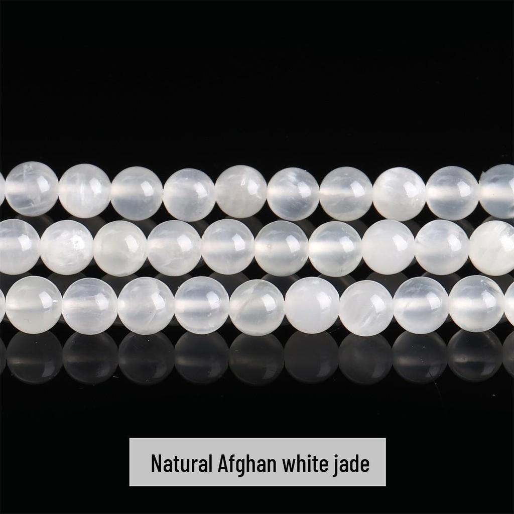 Jing Suo Naturalne Zielone Jadeitowe Okrągłe Koraliki do Tworzenia Biżuterii i Bransoletek DIY