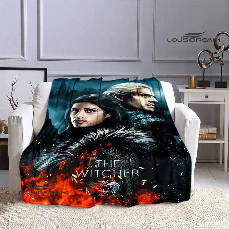 W-Witcher game Printing blanket Flange Warm blanket picnic blanket Home travel blanket bed linings Birthday Gift picnic blanket