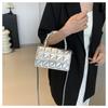 New Luxury Textured Quilted Grid Small Square Bag Women 3-Way Handheld Shoulder Crossbody Fashion Essential