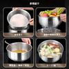 CHFNJJ Stainless Steel Bowl and Colander Includes a Draining Bowl with Drainage Perfect for Washing a Bowl with Mesh and a Measuring Scale for Easy