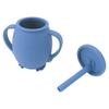230ml Toddler Cups Silicone Training Sippy Cups with Straw Lid Non Slip Handles Spill Proof Trainer Cup for Baby